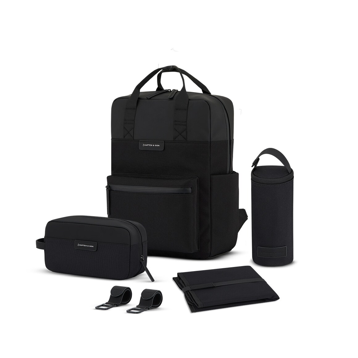 Kpten & Son Bergen Pro Diaper Backpack All Black